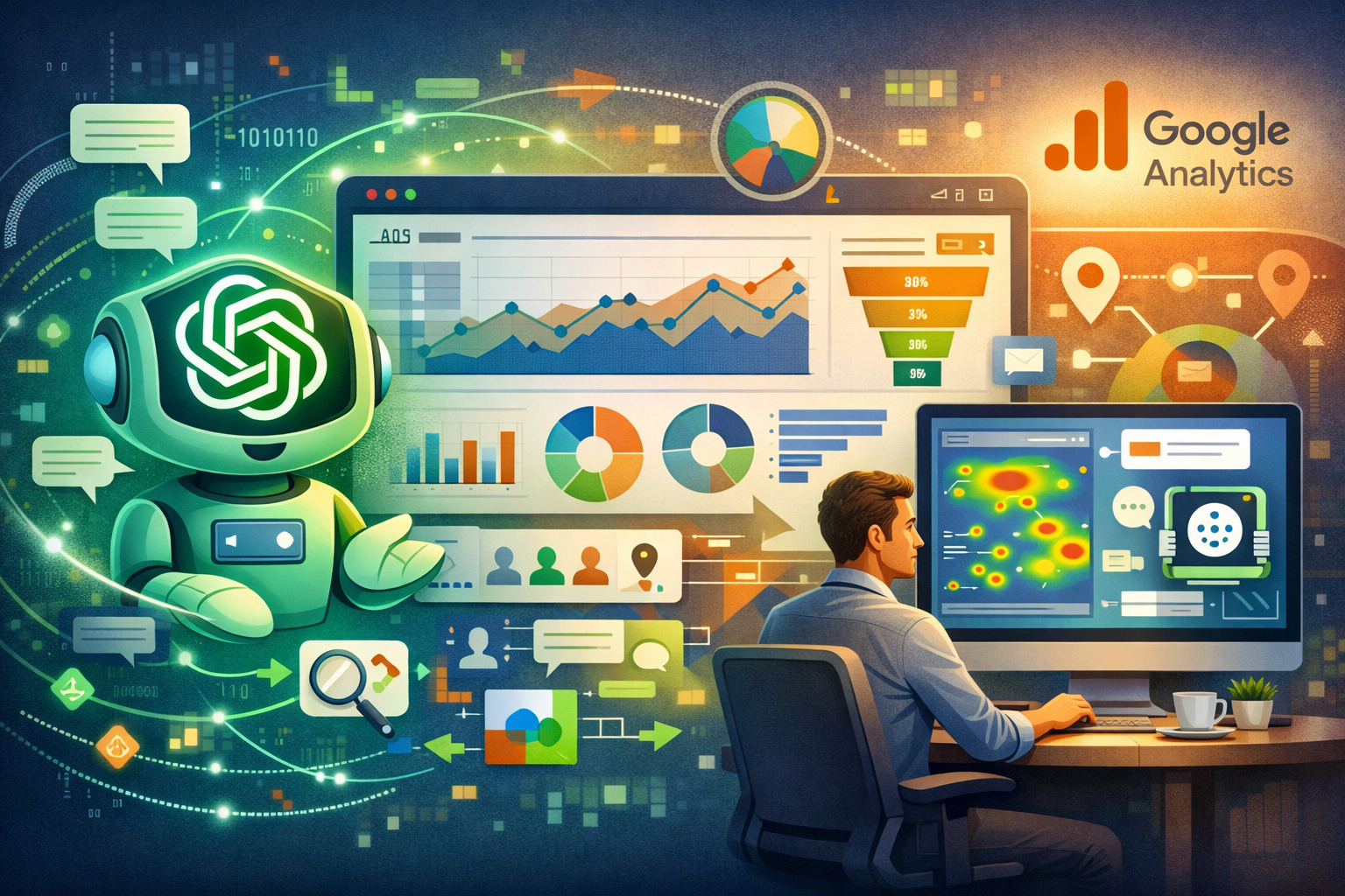 Как ChatGPT революционизирует веб-аналитику: анализ поведения пользователей и интерпретация данных Google Analytics