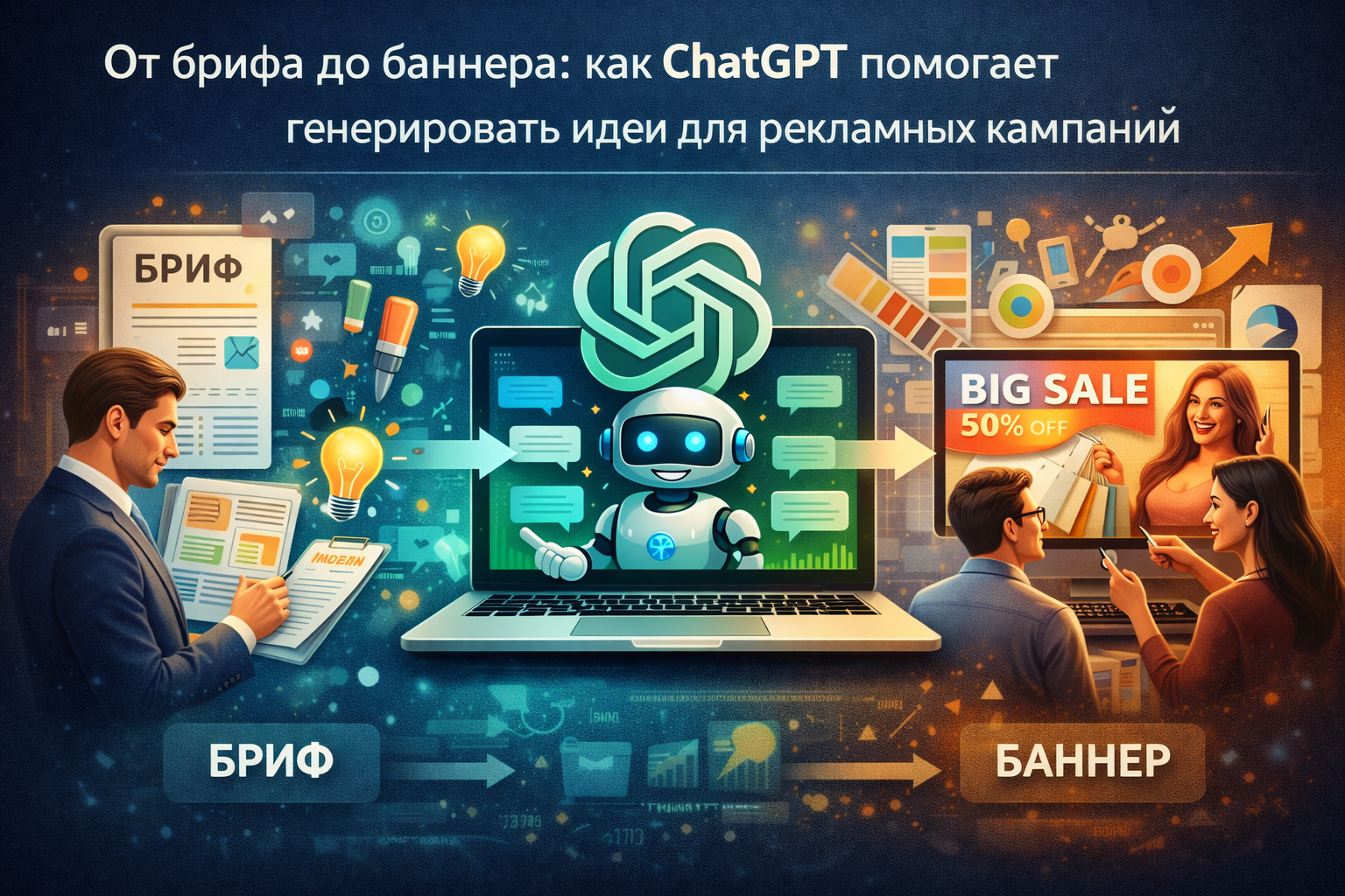От брифа до баннера: как ChatGPT помогает генерировать идеи для рекламных кампаний